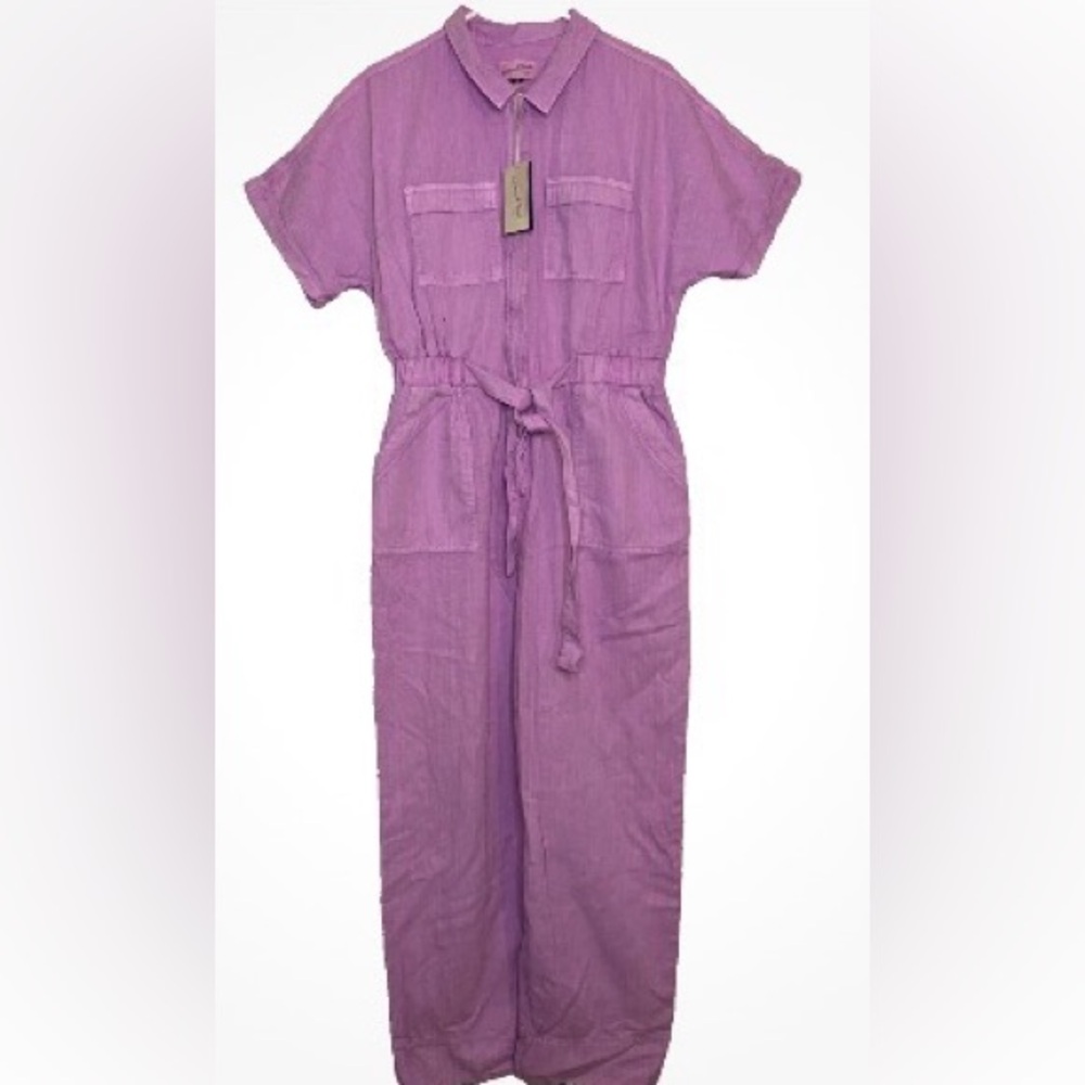 Universal Thread pink short-sleeve button-front b… - image 3